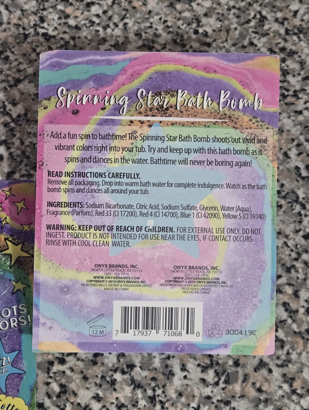Spinning Star Bath Bomb for Kids - Blue - Picture 4 of 4